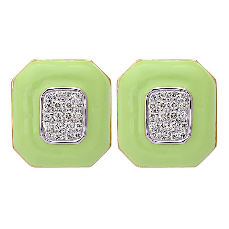 Earrings-Diamond (Enamel) (13HM) | Singhvi Jewels