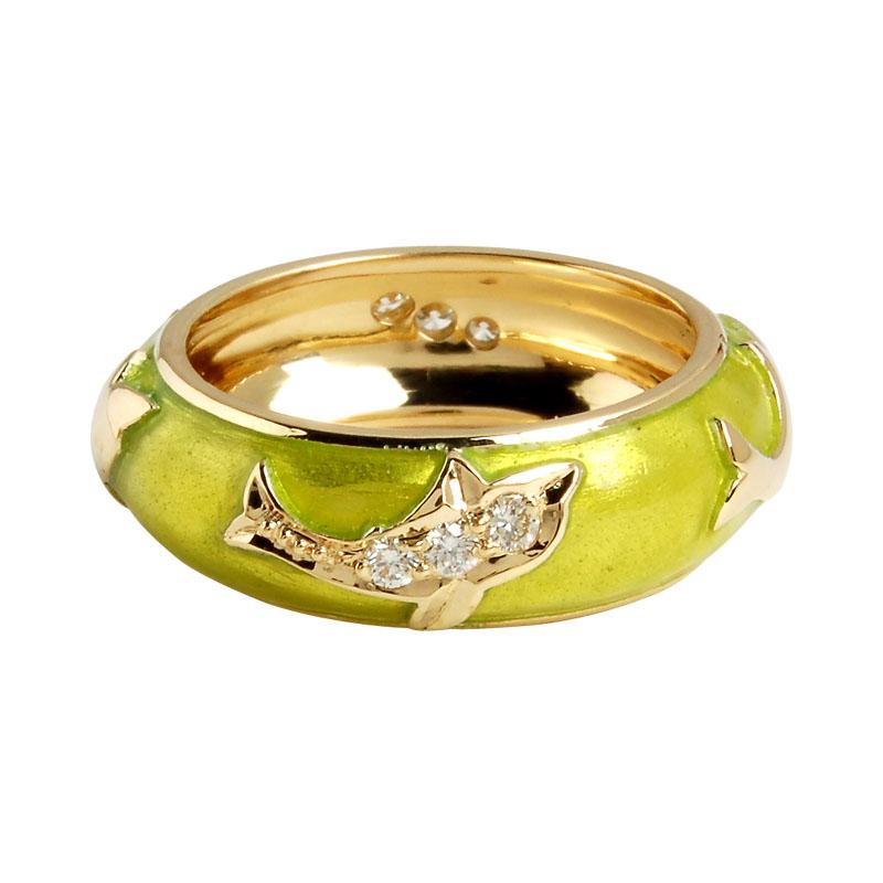 Ring-Diamond (Enamel) (1316H) | Singhvi Jewels