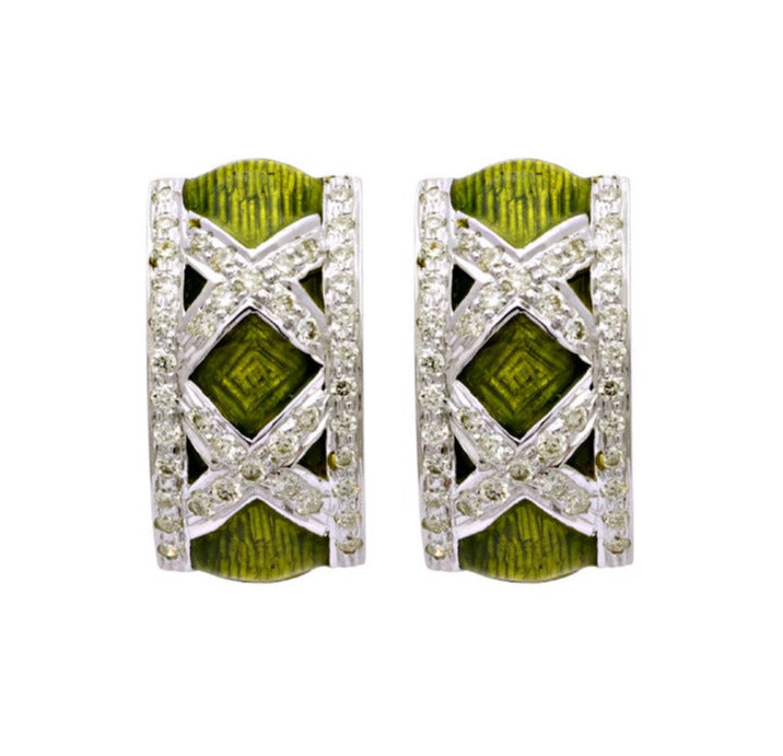 Earrings - Diamond (Enamel) | Singhvi Jewels
