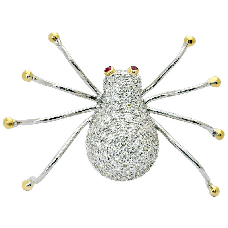 Brooch - Ruby and Diamond | Singhvi Jewels