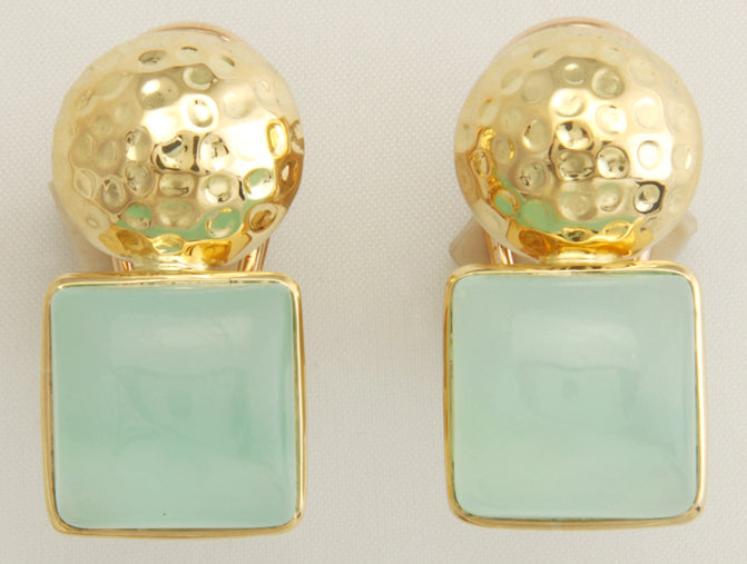 Repair - Earrings - Chalcedony in 18K Gold (1414G) | Singhvi Jewels
