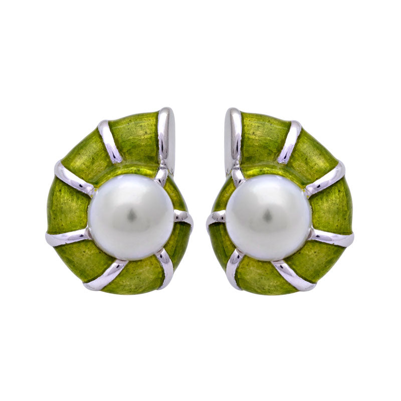 Earrings - South Sea Pearl (Enamel) | Singhvi Jewels