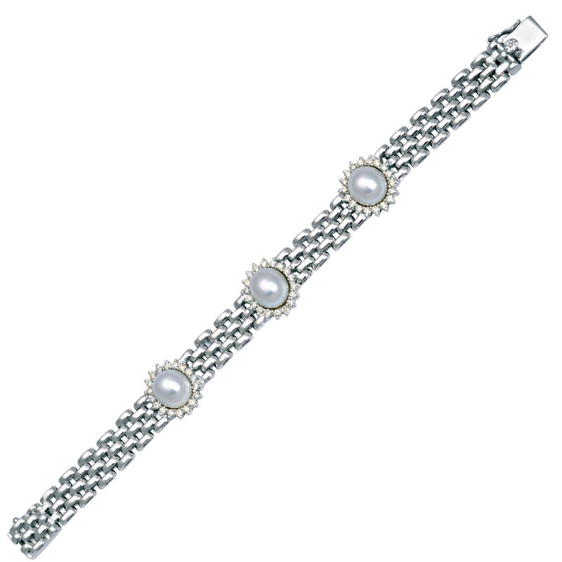 Bracelet-South Sea Pearl and Diamond | Singhvi Jewels