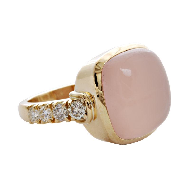 Ring-Chalcedony and Diamond (1544K) | Singhvi Jewels