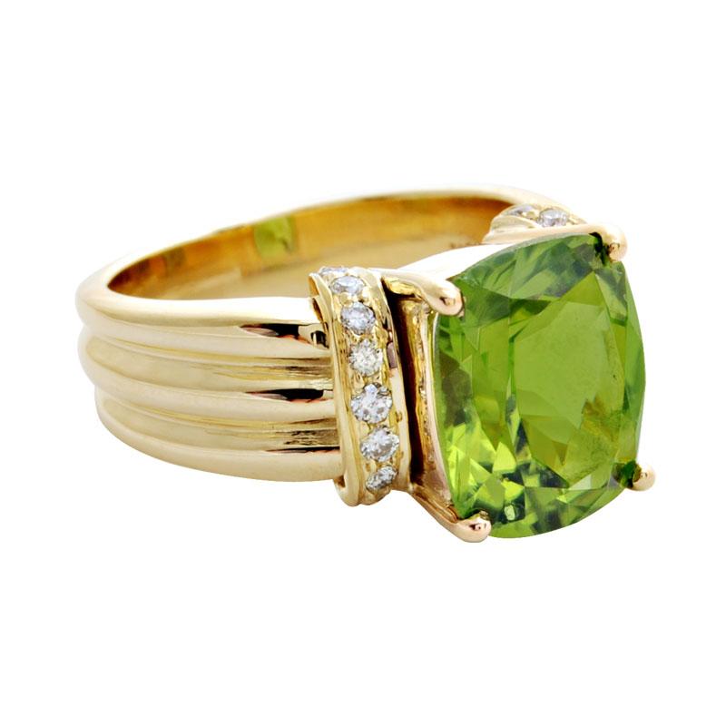 Repair - Ring -Peridot and Diamond (1659N) | Singhvi Jewels