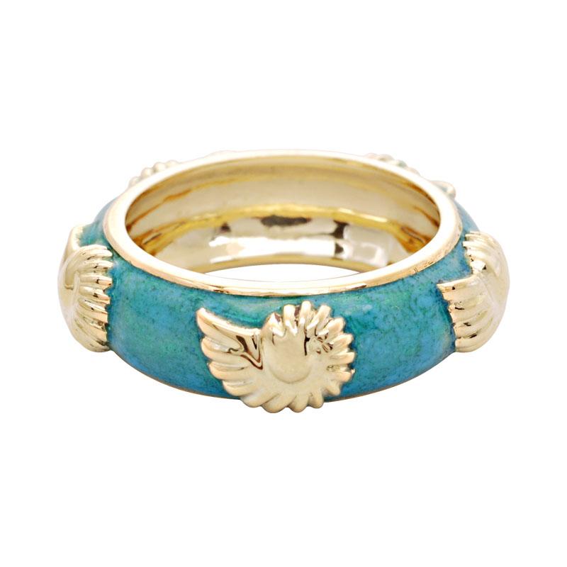 Ring-Plain Gold (Enamel) (1717M) | Singhvi Jewels