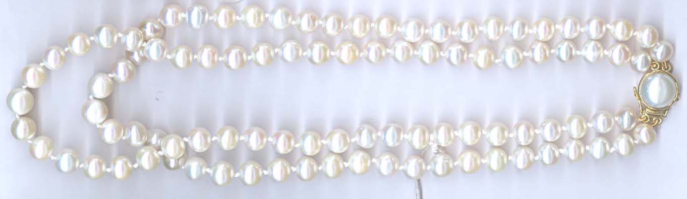 Neckbeads- Pearl Beads with Pearl Clasp (1759C) | Singhvi Jewels