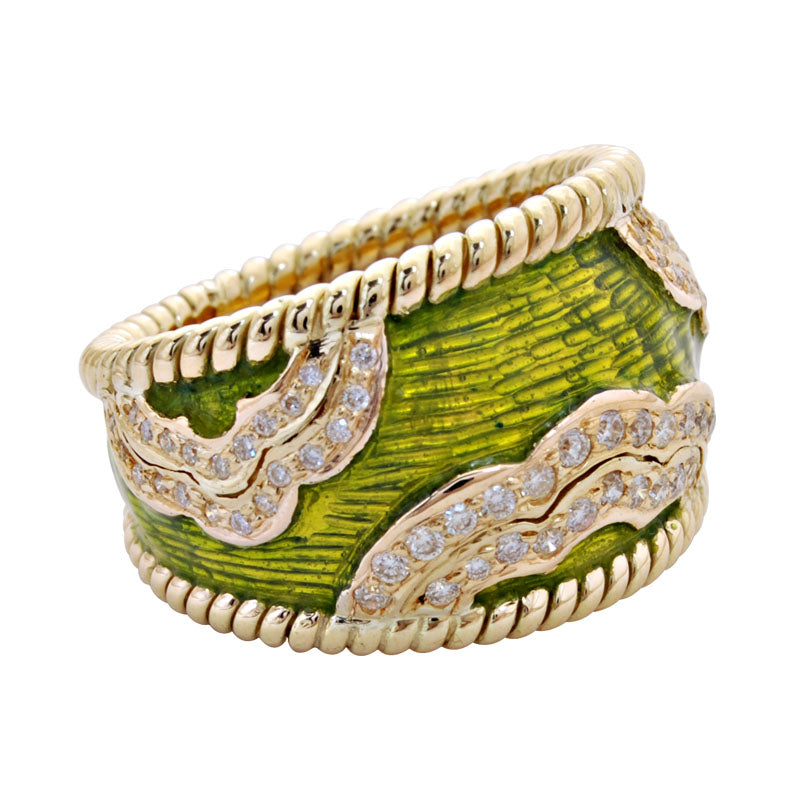 Ring-Diamond (Enamel) | Singhvi Jewels