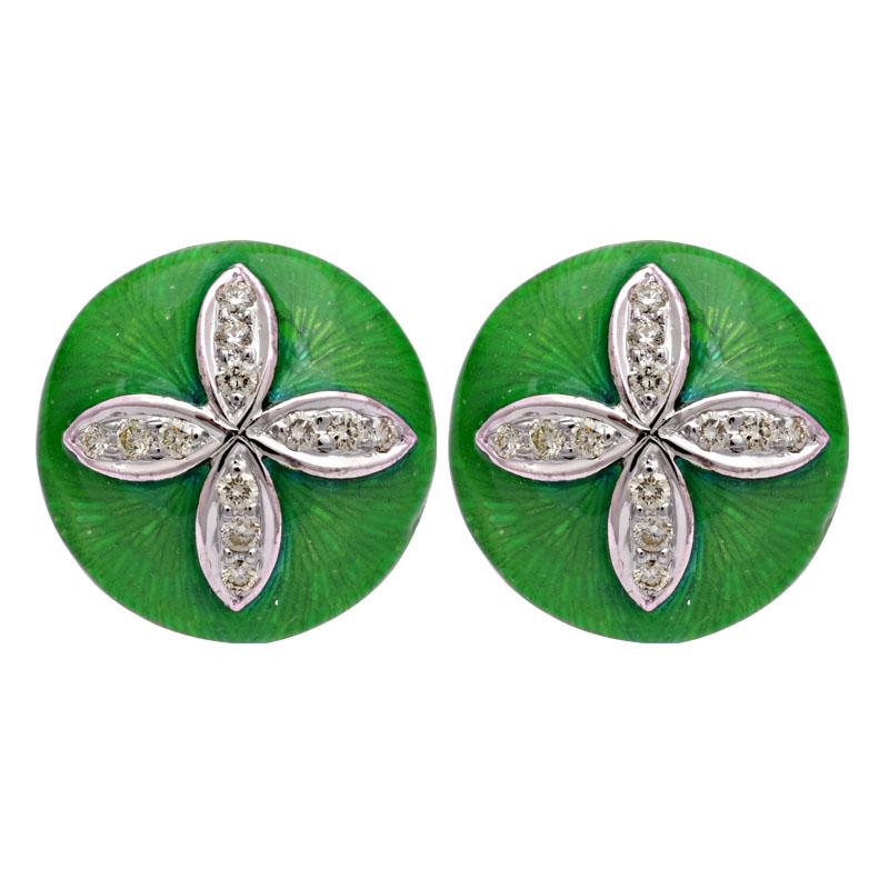 Earrings-Diamond (Enamel) (183DS) | Singhvi Jewels