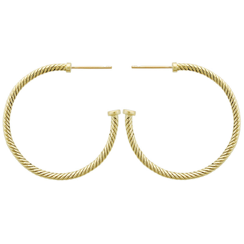 Earrings - Plain Gold | Singhvi Jewels