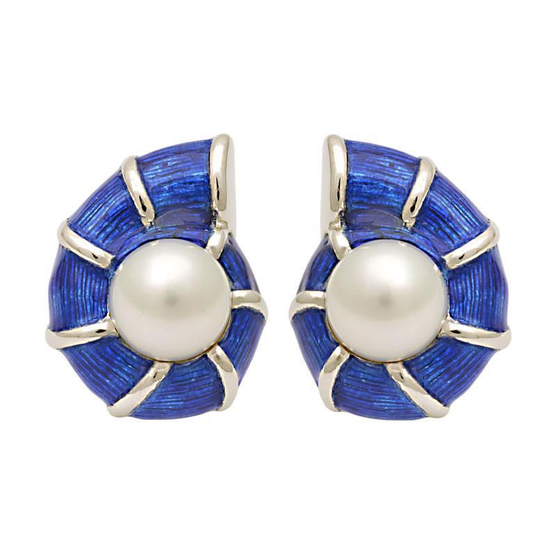 Earrings - South Sea Pearl (Enamel) | Singhvi Jewels