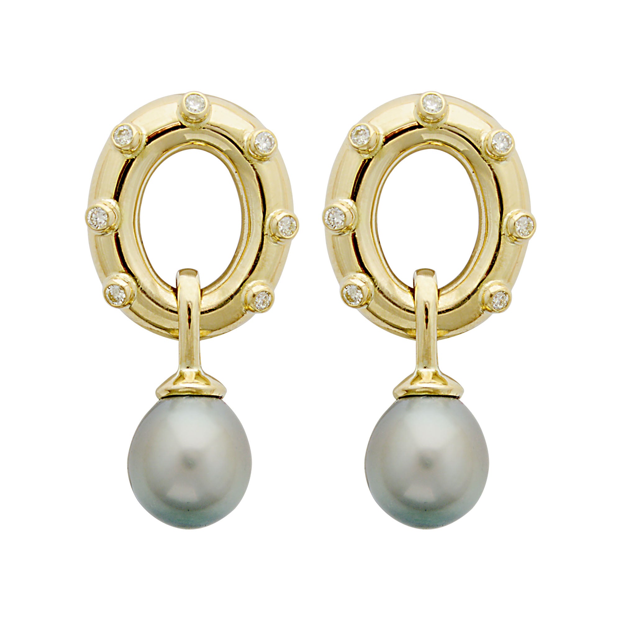 Earrings - South Sea Pearl and Diamond | Singhvi Jewels