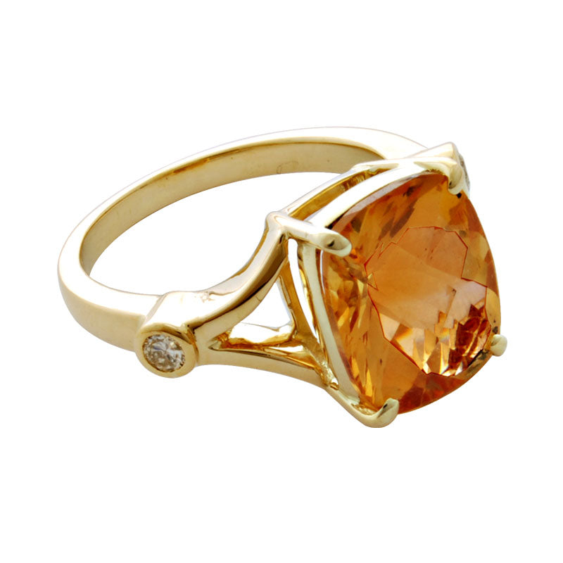 Ring - Citrine and Diamond | Singhvi Jewels