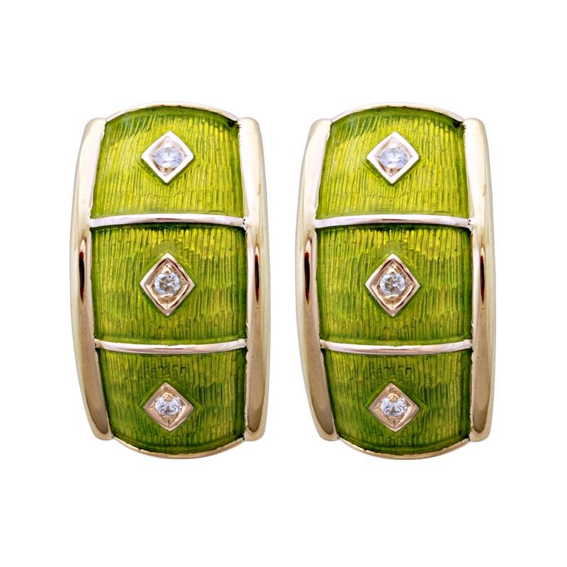 Earrings-Diamond (Enamel) (1907A) | Singhvi Jewels