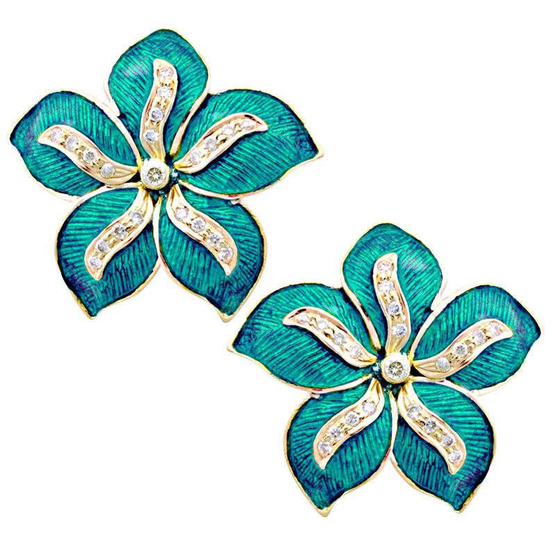 Earrings-Diamond (Enamel) (1919A) | Singhvi Jewels
