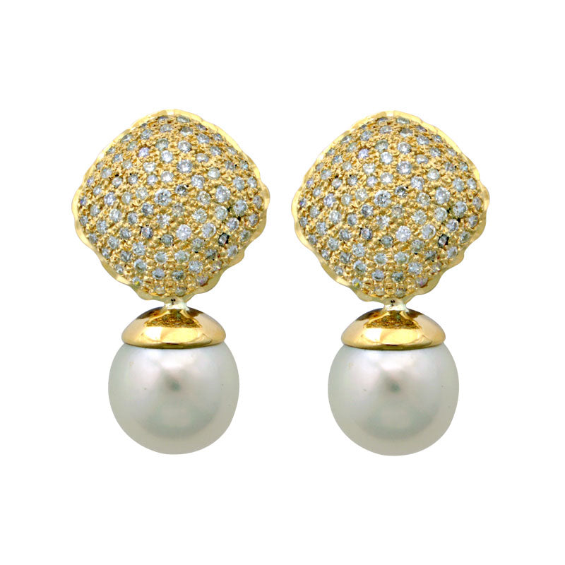 Earrings - Pearl and Diamond | Singhvi Jewels