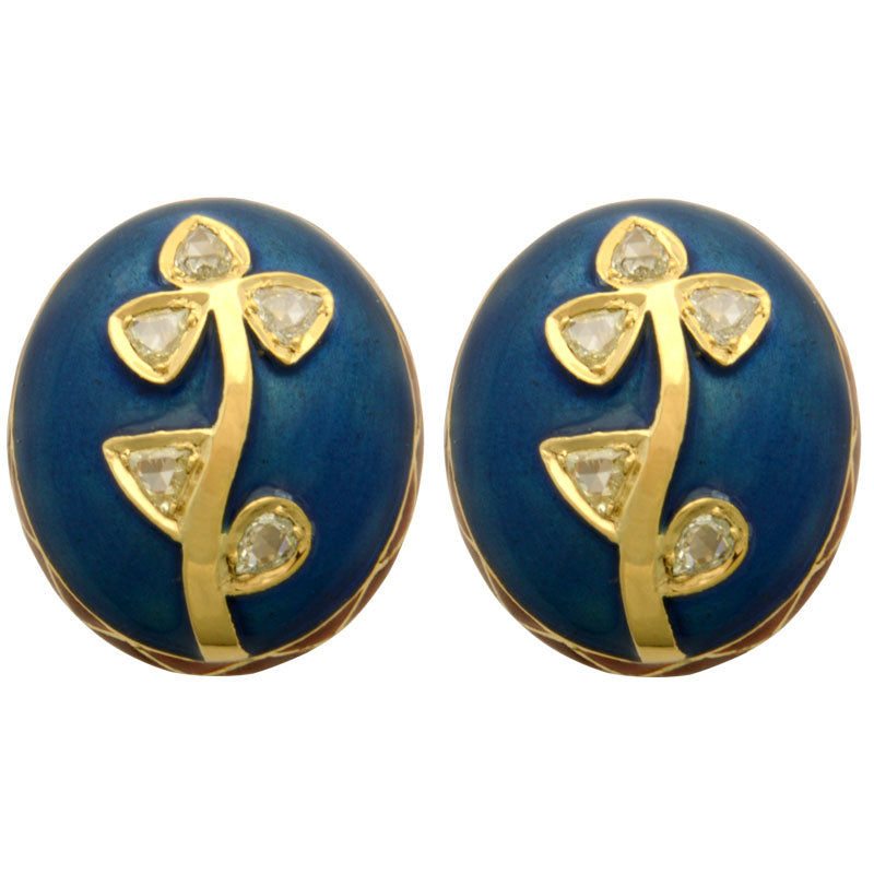 Earrings - Diamond (Enamel) | Singhvi Jewels