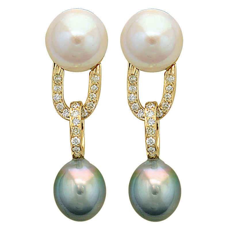 Earrings-Pearl and Diamond | Singhvi Jewels