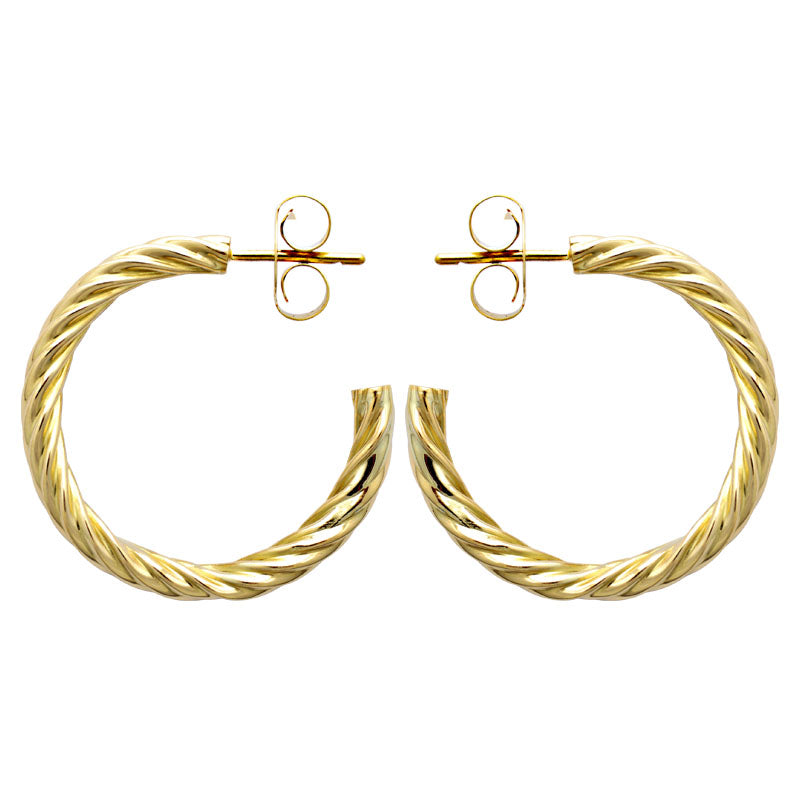 Earrings - Plain Gold | Singhvi Jewels