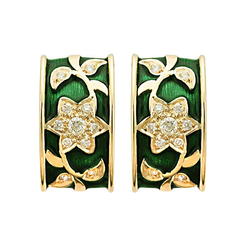 Earrings-Diamond (Enamel) (2022A) | Singhvi Jewels