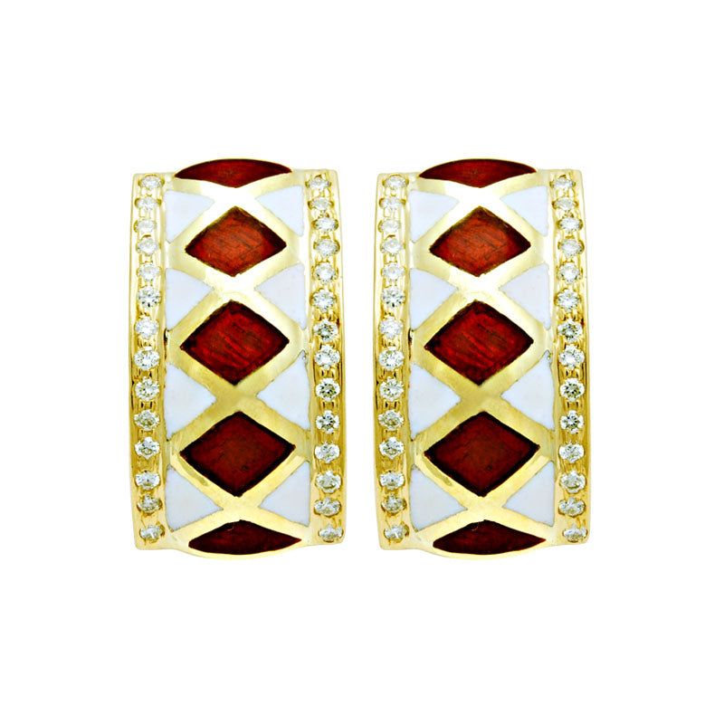 Earrings-Diamond (Enamel) | Singhvi Jewels