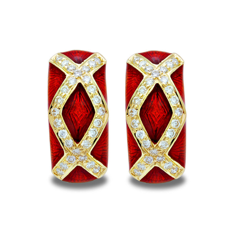 Earrings-Diamond (Enamel) | Singhvi Jewels