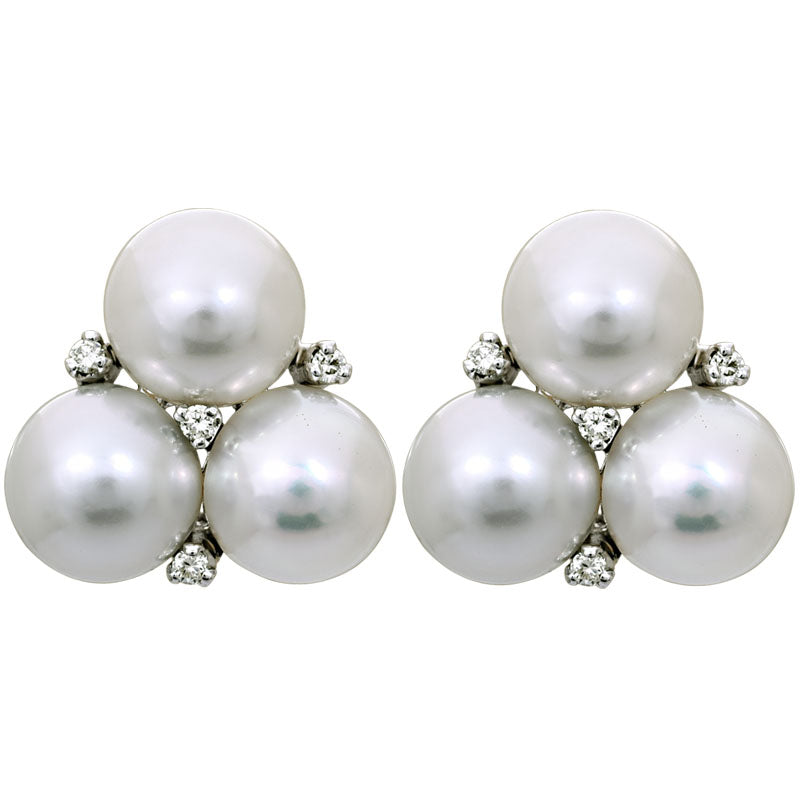 Earrings - South Sea Pearl and Diamond | Singhvi Jewels