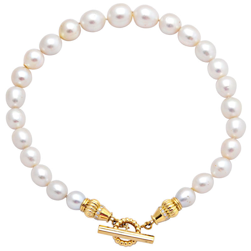 Toggle Necklace - South Sea Pearl and Diamond | Singhvi Jewels