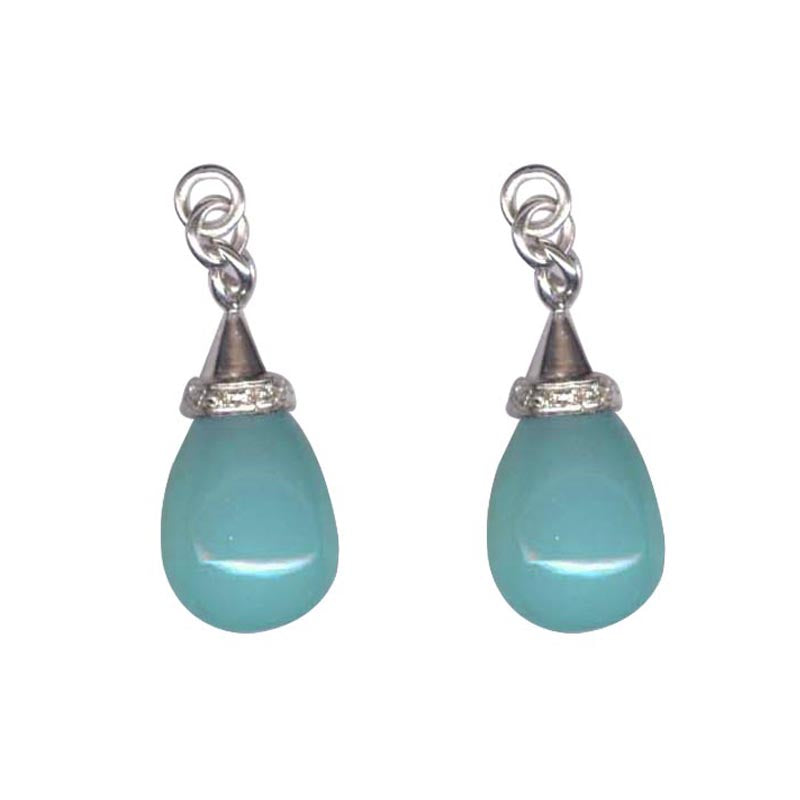 Drops- Chalcedony And Diamond (210JS) | Singhvi Jewels