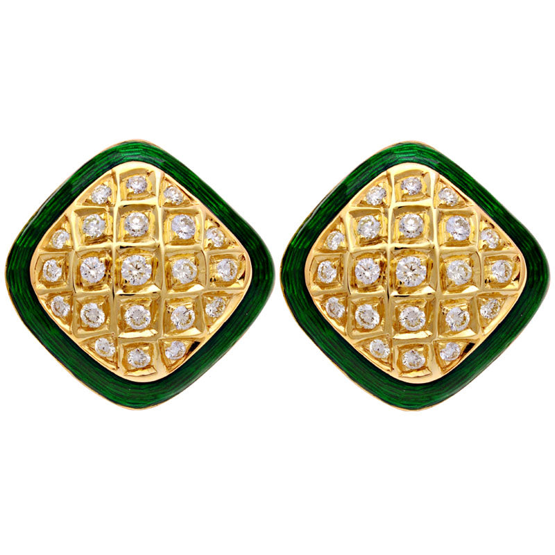 Earrings - Diamond (Enamel) | Singhvi Jewels