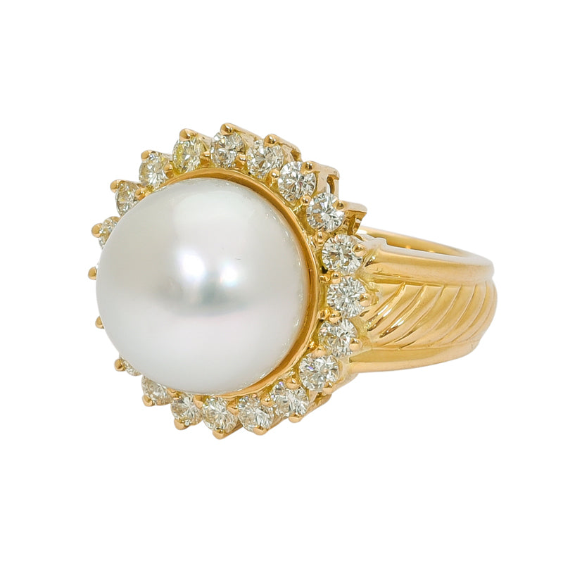 Ring - South Sea Pearl and Diamond | Singhvi Jewels