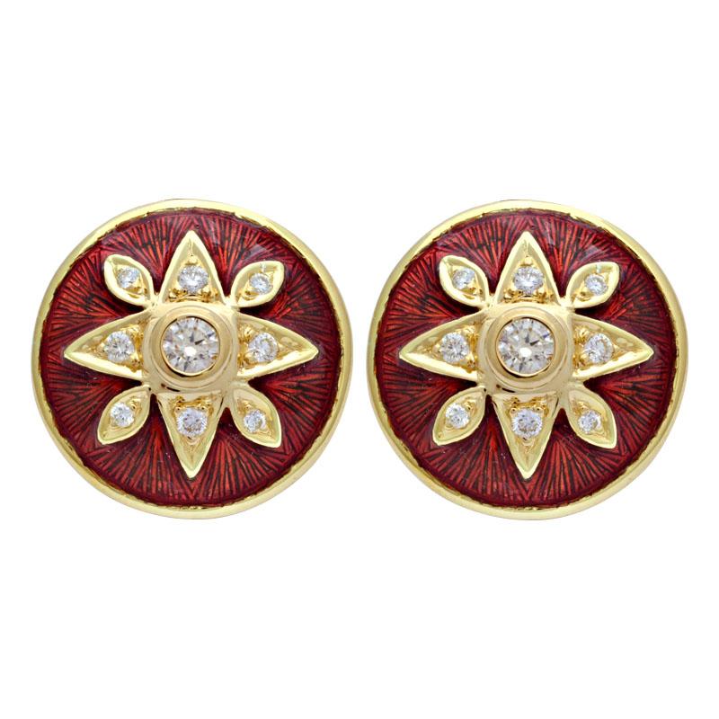Earrings-Diamond (Enamel) (2109C) | Singhvi Jewels