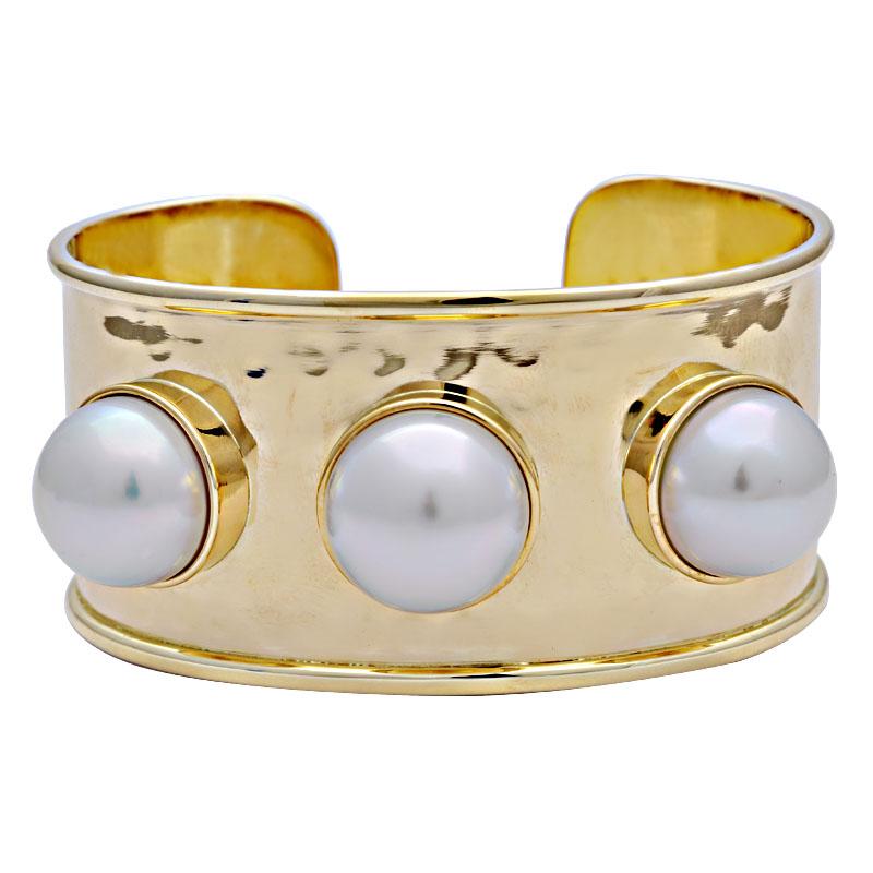 Cuff Bangle-South Sea Pearl (2114C) | Singhvi Jewels