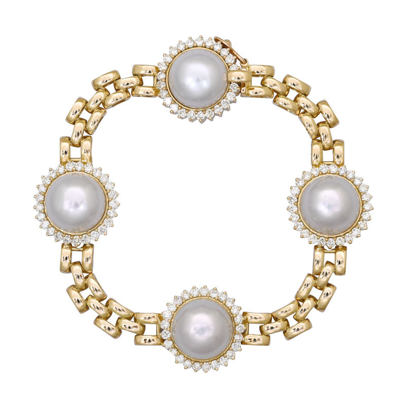 Bracelet - South Sea Pearl and Diamond | Singhvi Jewels