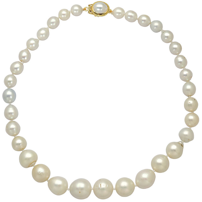 Beads Neck- South Sea Pearl with Pearl Clasp | Singhvi Jewels