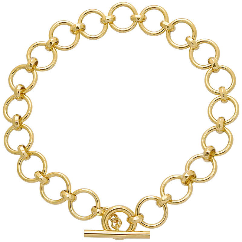 Toggle Necklace- Plain Gold | Singhvi Jewels