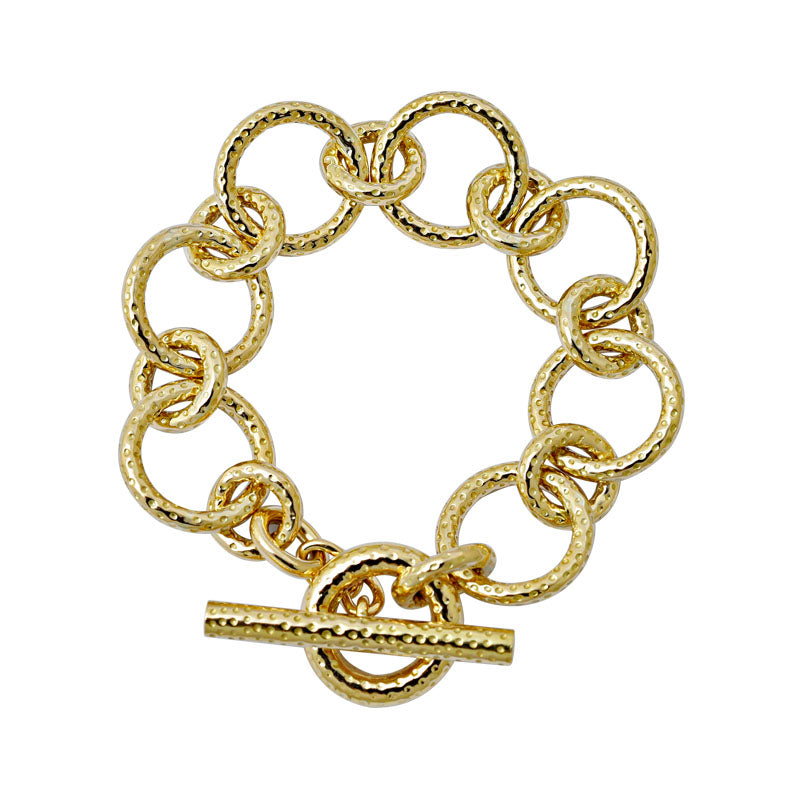 Toggle Bracelet- Plain Gold | Singhvi Jewels