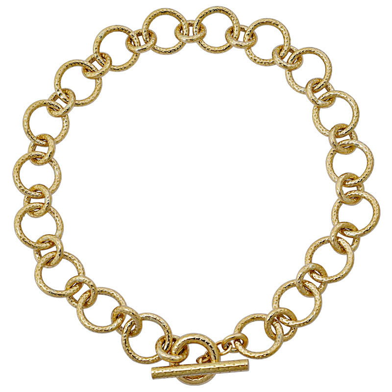 Toggle Necklace- Plain Gold | Singhvi Jewels