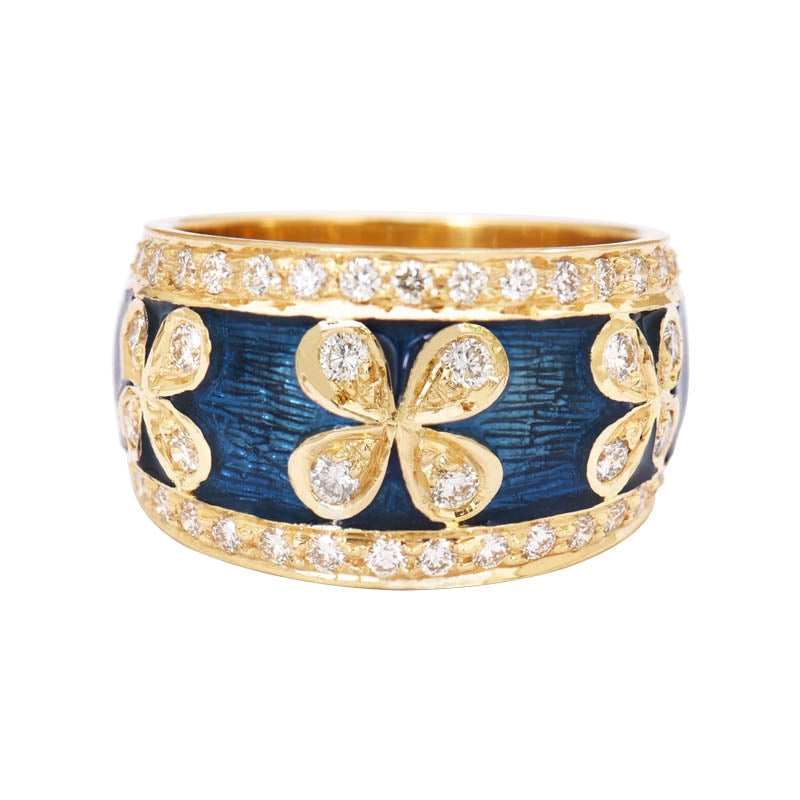Ring- Diamond (Enamel) | Singhvi Jewels