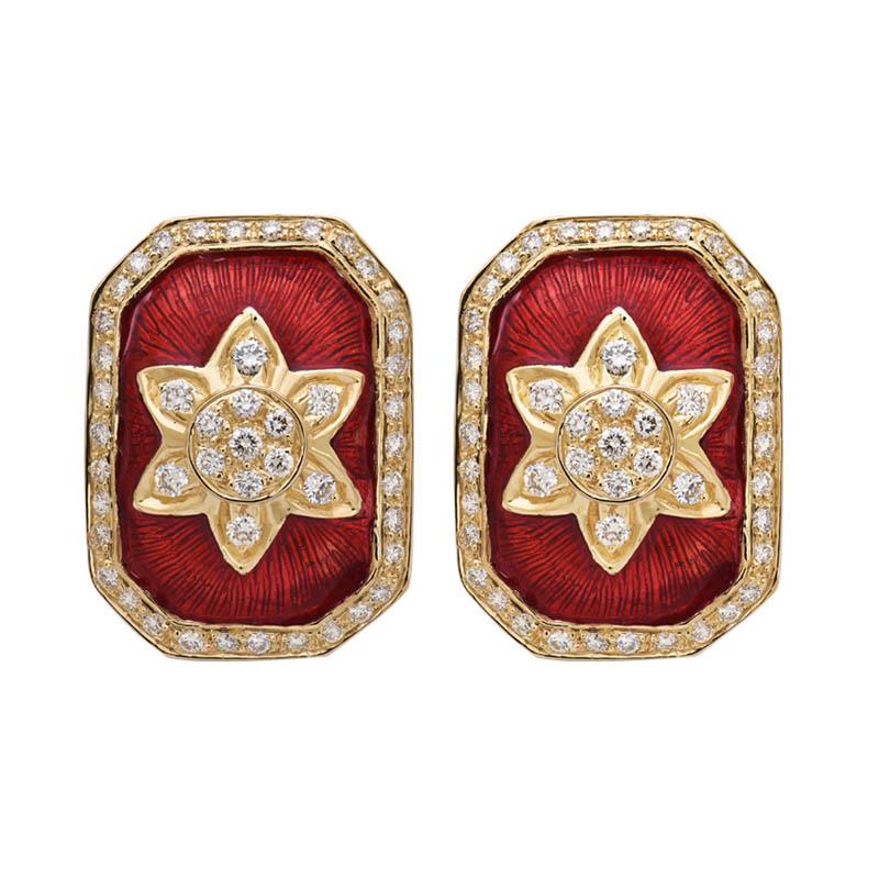 Earrings- Diamond (Enamel) (2190D) | Singhvi Jewels