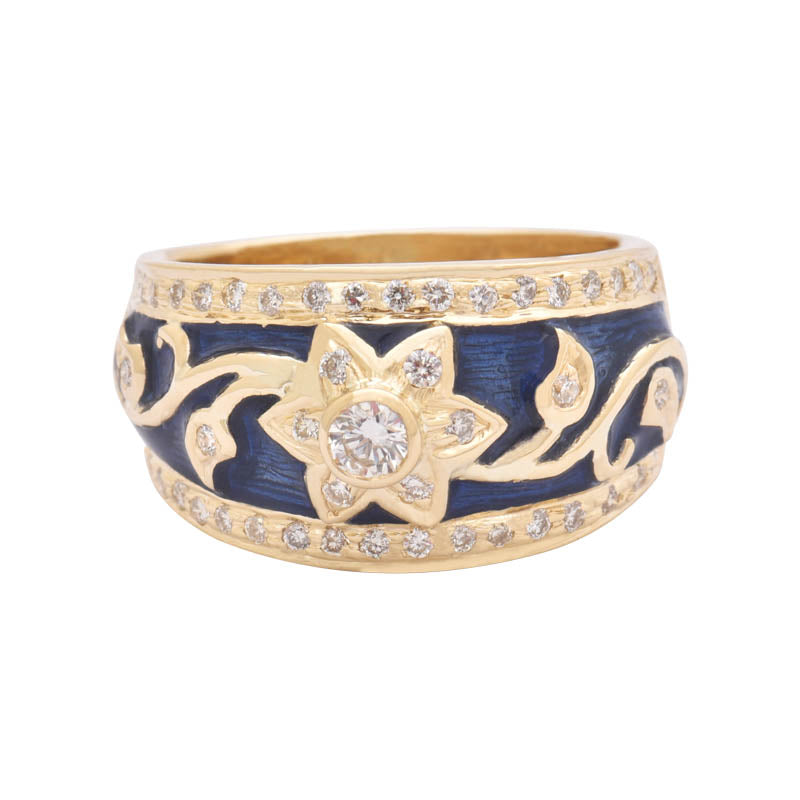 RING - DIAMOND (ENAMEL) | Singhvi Jewels