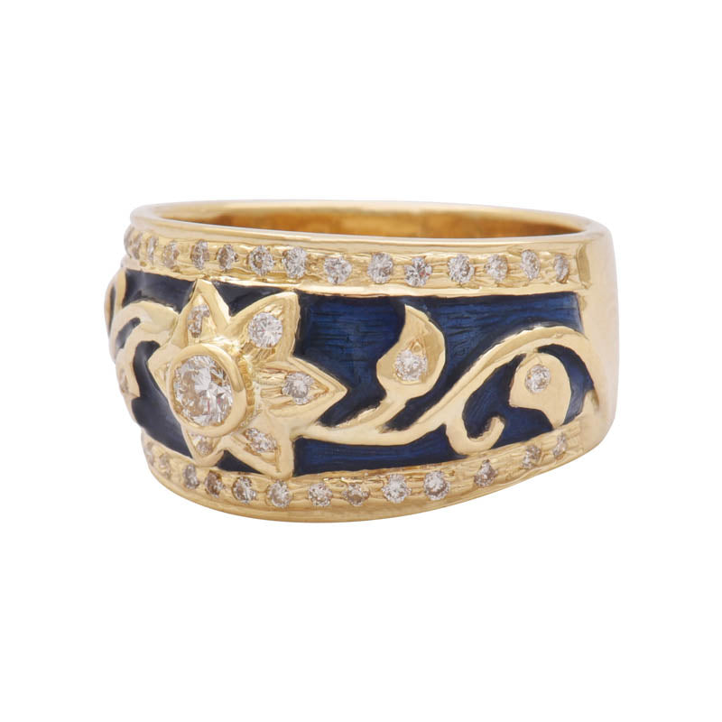 RING - DIAMOND (ENAMEL) | Singhvi Jewels