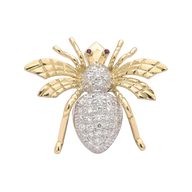Brooch- Ruby and Diamond | Singhvi Jewels