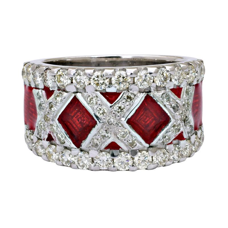 Ring-Diamond (Enamel) (220RS) | Singhvi Jewels
