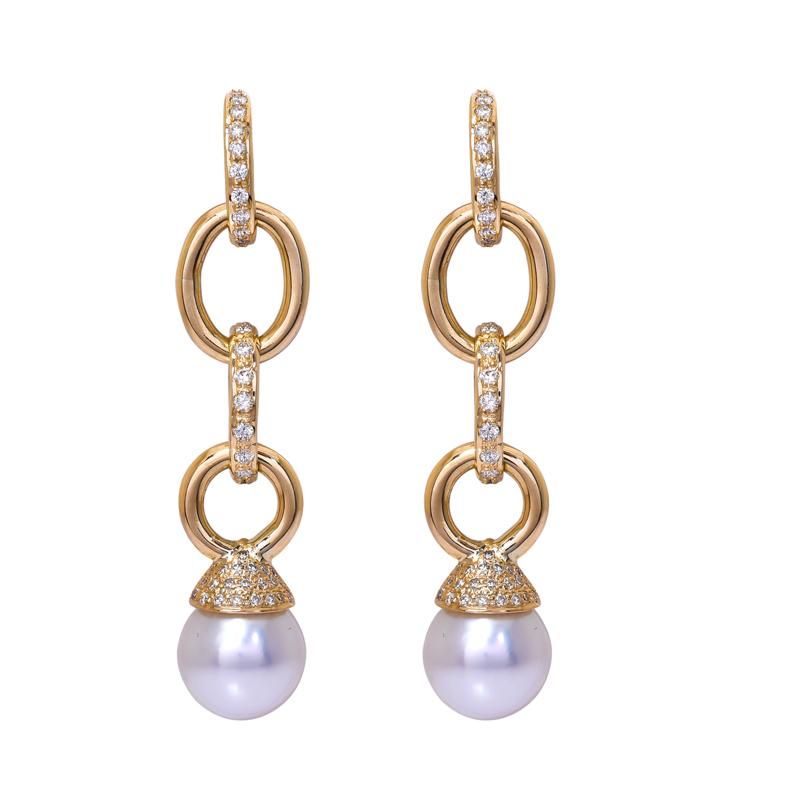 Earrings- South Sea Pearl and Diamond (2203C) | Singhvi Jewels