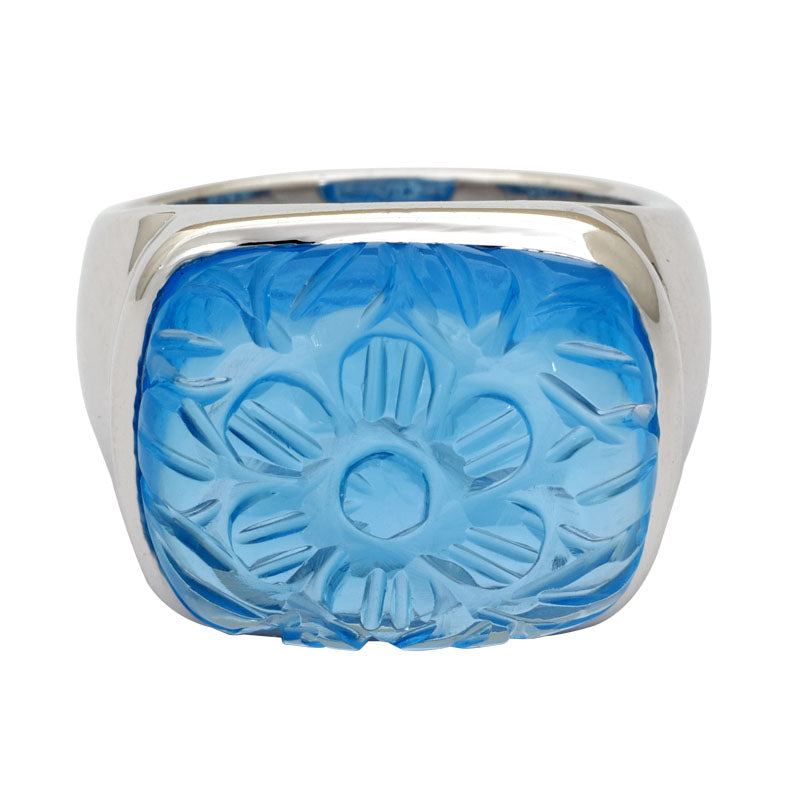 Ring-Blue Topaz | Singhvi Jewels