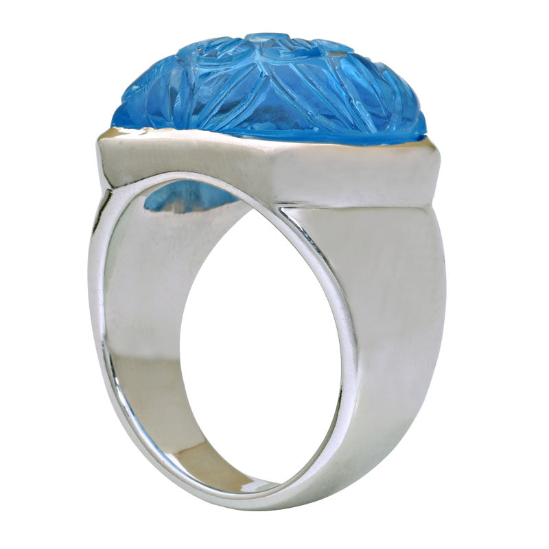 Ring-Blue Topaz | Singhvi Jewels