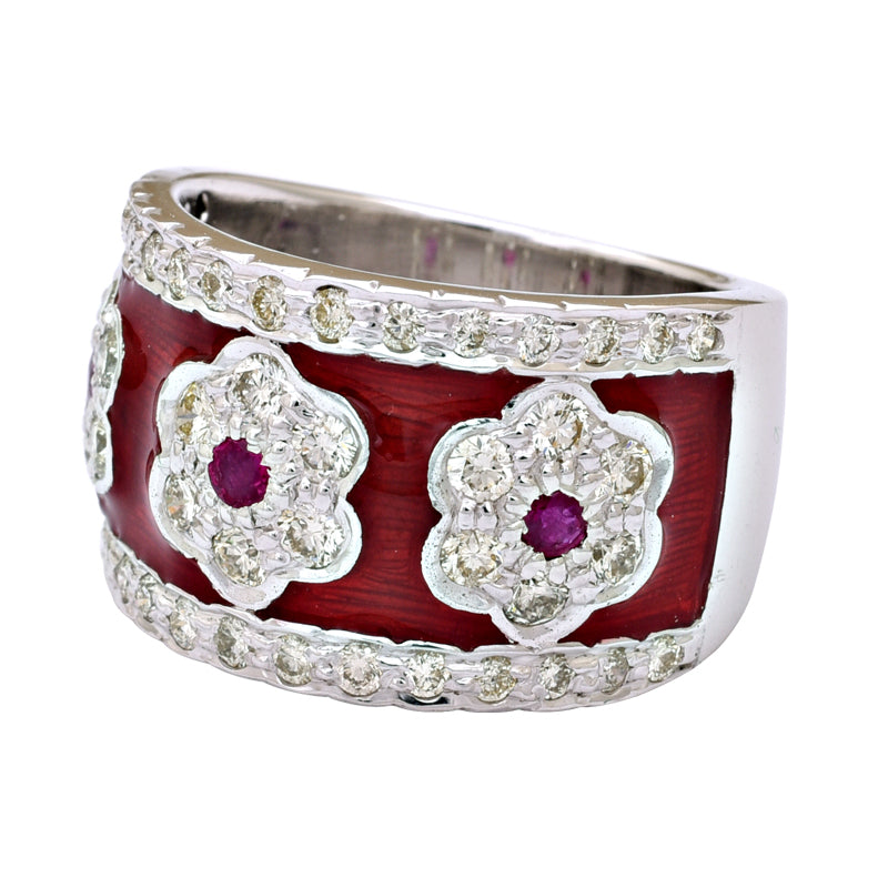 Ring - Ruby and Diamond (Enamel) | Singhvi Jewels