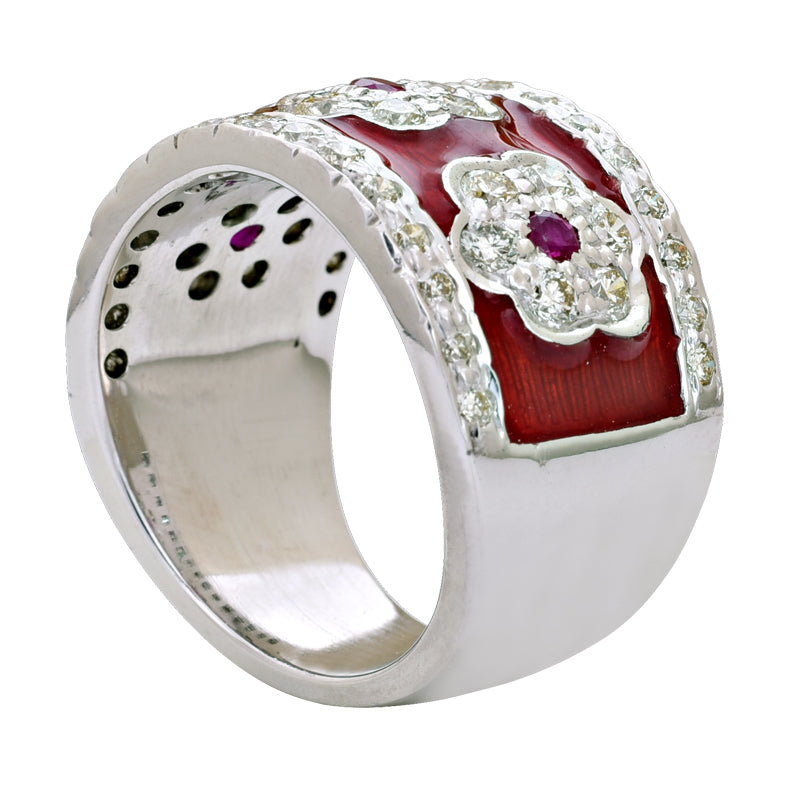 Ring - Ruby and Diamond (Enamel) | Singhvi Jewels