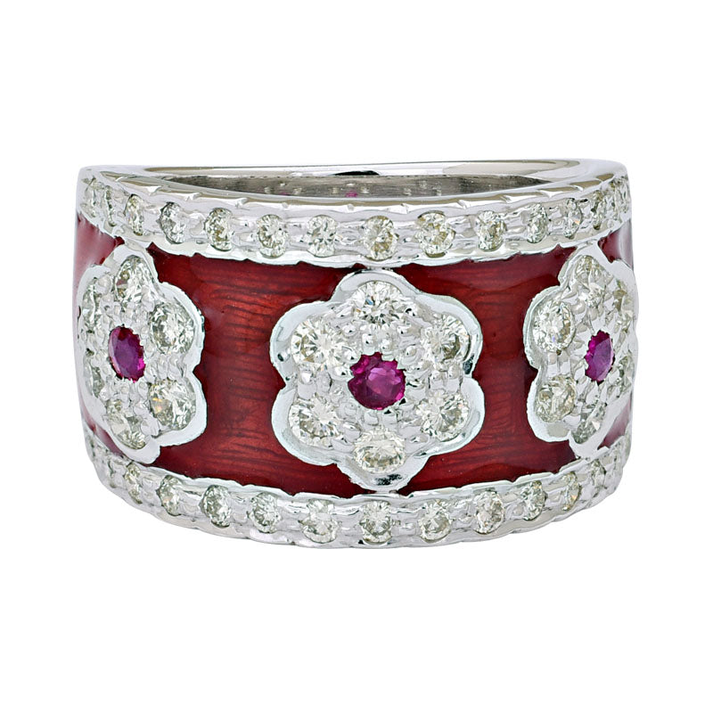 Ring - Ruby and Diamond (Enamel) | Singhvi Jewels